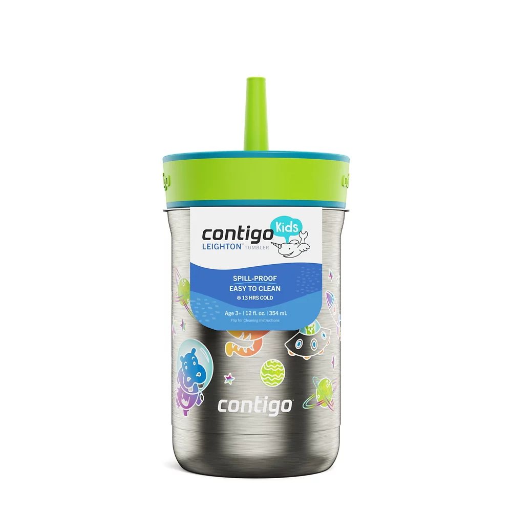 Contigo? Kids Leighton Spill-Proof Stainless Steel Tumbler with Straw, 12oz. - Image 5