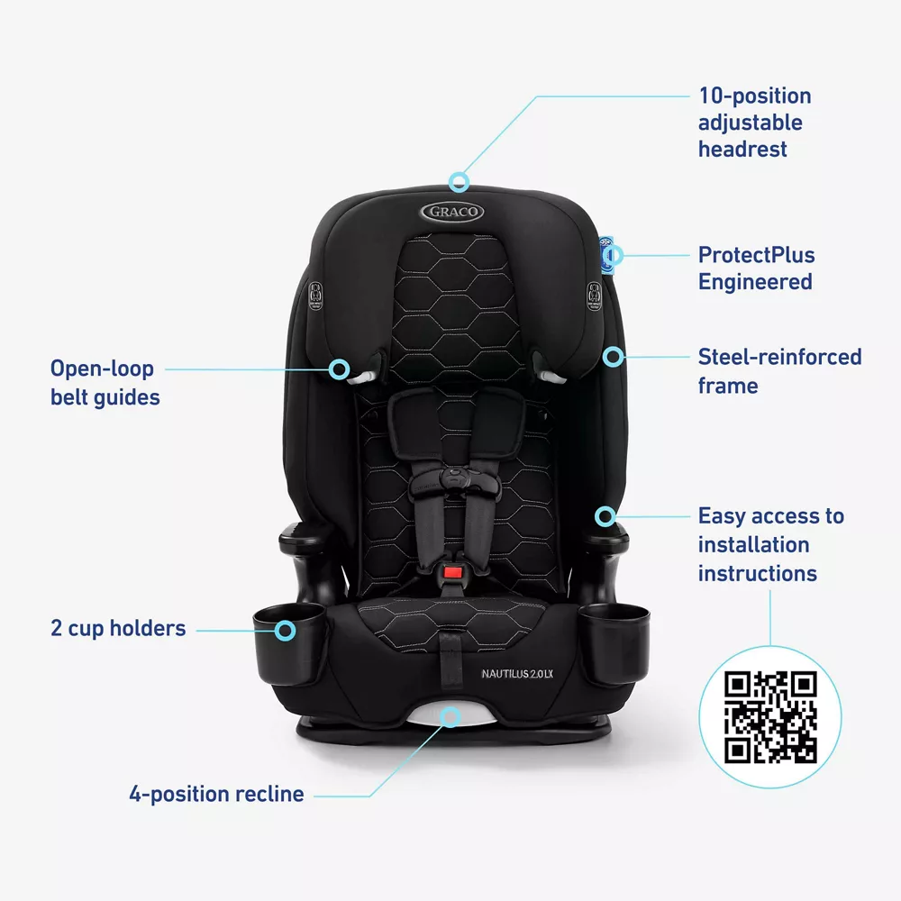 Nautilus? 2.0 LX 3-in-1 Harness Booster Car Seat - Image 7