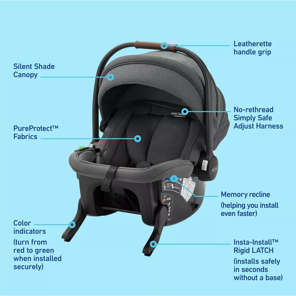 GoMax? Baseless Infant Car Seat ft. Insta-Install? Rigid LATCH - Image 10