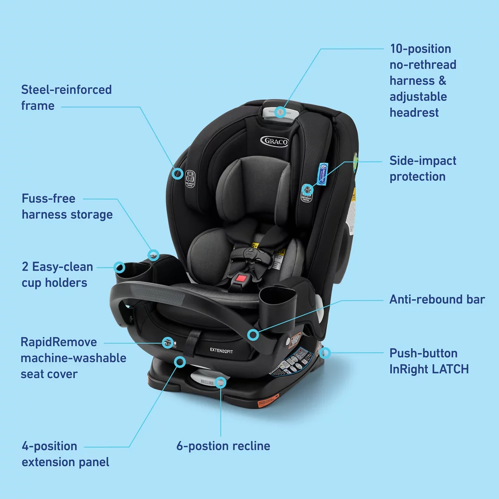 Extend2Fit? 3-in-1 Car Seat featuring Anti-Rebound Bar - Image 7